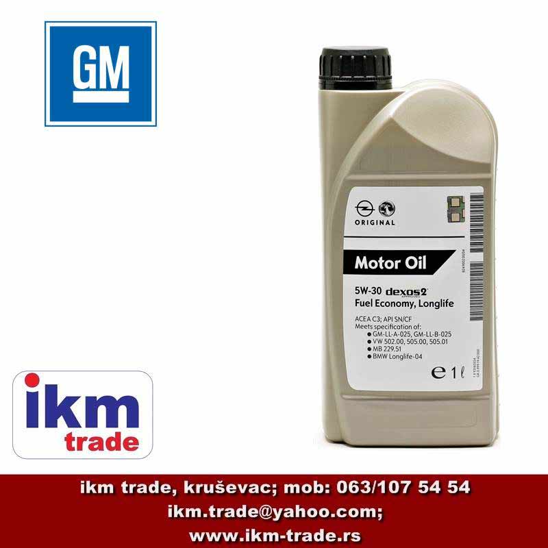 GM OPEL DEXOS 2 MOTOR OIL 5W- 30 1l - IKM Trade