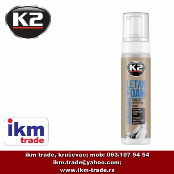 ikm-trade-k2-letan-foam-sredstvo-za-negu-proizvoda-od-koze-pena-200ml