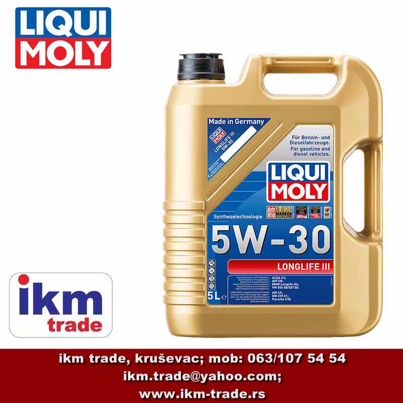 LIQUI MOLY Long Life III 5W-30 5L – sintetičko motorno ulje