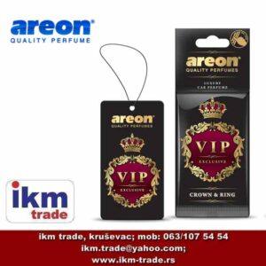 Mirisna jelkica AREON VIP Exclusive Crown & Ring sa luksuznom kombinacijom mandarine, lavande, cimeta, duvana i sandalovine za sofisticiran ambijent u automobilu.