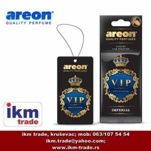 Mirisna jelkica AREON VIP Exclusive IMPERIAL sa sofisticiranom svežinom i luksuznim karakterom, namenjena elegantnom ambijentu u automobilu.