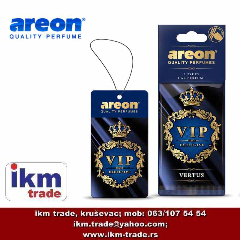 Mirisna jelkica AREON VIP Exclusive VERTUS sa luksuznim, sofisticiranim mirisom izrađenim od francuskih parfemskih esencija.
