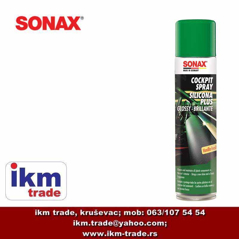 SONAX Kokpit Sprej Vanila 400ml za plastiku u automobilu