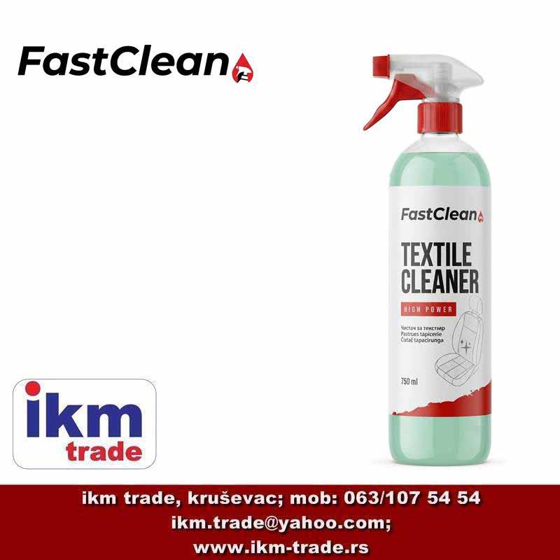 FAST CLEAN Textile Cleaner 750ml za dubinsko čišćenje auto sedišta, tepiha i tekstilnih obloga