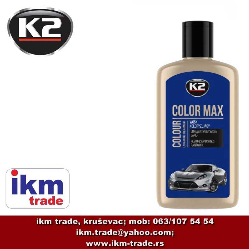 K2 COLOR MAX BLUE 250 ml plavi vosak za obnovu boje i sjaja automobilskog laka