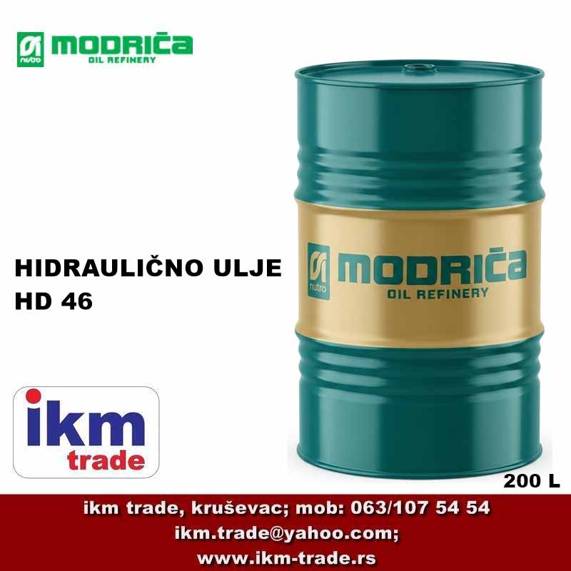 MODRIČA Hidraulično ulje HD 46 200L za hidraulične sisteme